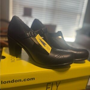 Fly London Black Mary Jane Heels | EU 38 (US 7) | New With Box